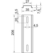 OBO Bettermann - Tragschiene Hutschiene 2069 T250 GTP − 10 Stück