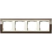 Gira - Abdeckrahmen 4fach 0214761 klar braun