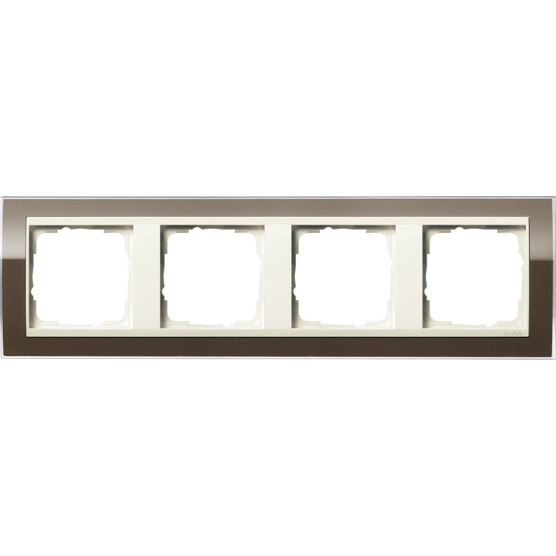 Gira - Abdeckrahmen 4fach 0214761 klar braun
