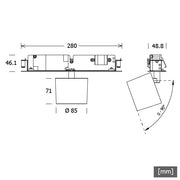 LTS Licht&Leuchten - Downlight/Strahler/Flutlicht Strahlereinsatz LK-ORYO 060. #672179 940, DALI, ws