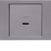 Berker - Einsatz/Abdeckung für Kommunikationstechnik Zentralplatte 48607004 USB K.x, edelst