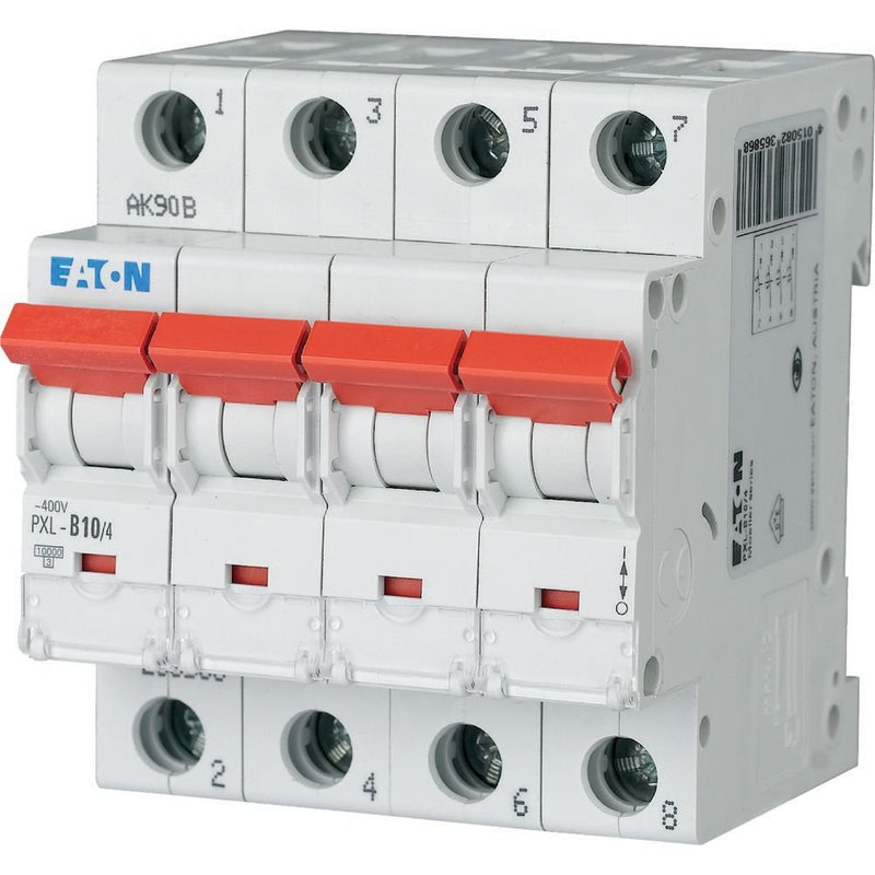 Eaton - Leitungsschutzschalter PXL-D10/4 10 A, 4p,Steckkl. D