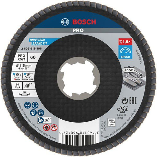 Bosch - Trenn-/Schleifscheibe PRO X571 2608619198 Fächerschleifscheibe