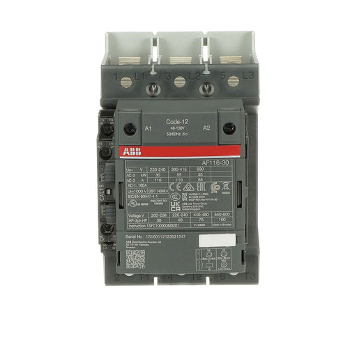 ABB Stotz S&J - Leistungsschütz zum Schalten von Wechselstrom Schütz AF116-30-11B-12 48-130V 50/60Hz / DC