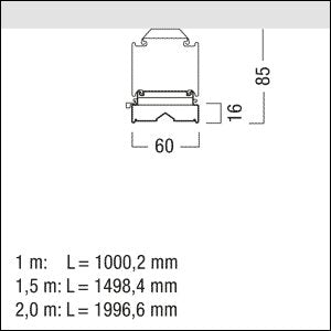 Zumtobel Group - Lichtleiste LED - Lichtbandleuchte TECTON C  #42184985 6500K