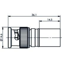 Telegärtner - Koax-Steckverbinder BNC-Kabelstecker 100023467 Crimp G32 (RG-216/U) − 5 Stück