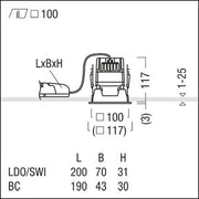 Zumtobel Group - Downlight/Strahler/Flutlicht LED-Einbauleuchte P-INF Q #60817904 4000K