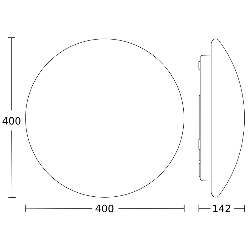 Steinel - Decken-/Wandleuchte LED-Innenleuchte o. Sensor RS PRO P3 WS 4000K 400 x 142 mm
