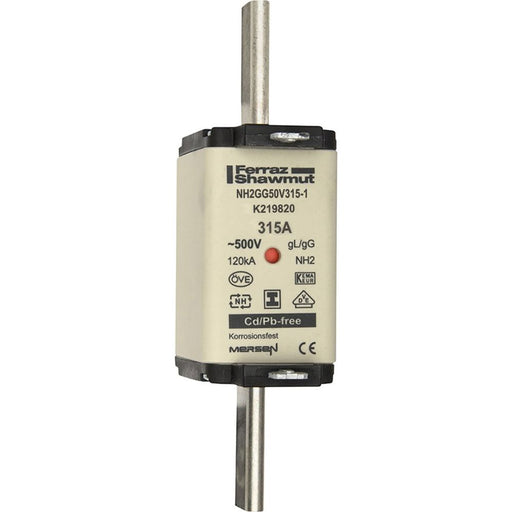 Mersen - Messersicherung NH-Sicherungseinsatz SG NH2GG50V315-1 Gr.2 gG 315A/500V KM