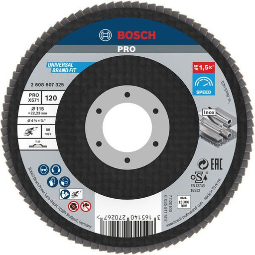 Bosch - Trenn-/Schleifscheibe PRO X571 2608607325 Fächerschleifscheibe