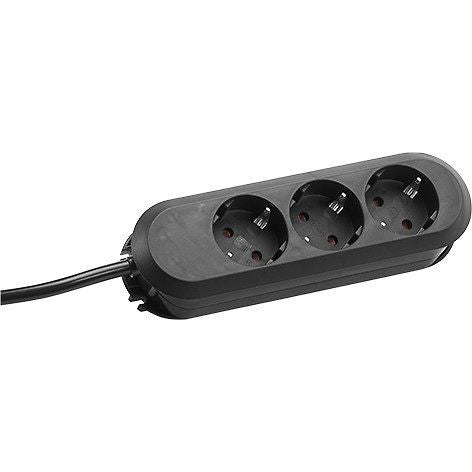 Bachmann - Mehrfachsteckdose Tischsteckdose 3f. 387.170 1,5m sw