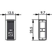 Telegärtner - Zubehör/Ersatzteile für LWL-Technik Verbindungsklammer 100000880 für SC-Stecker − 10 Stück