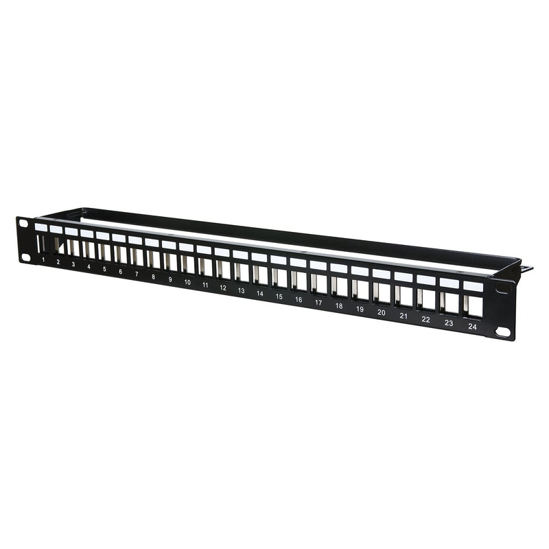 Metz Connect - Frontpanel/Patchpanel leer (Schaltschrank) Patchpanel Keystone 130926-0029KE 24x schwarz leer