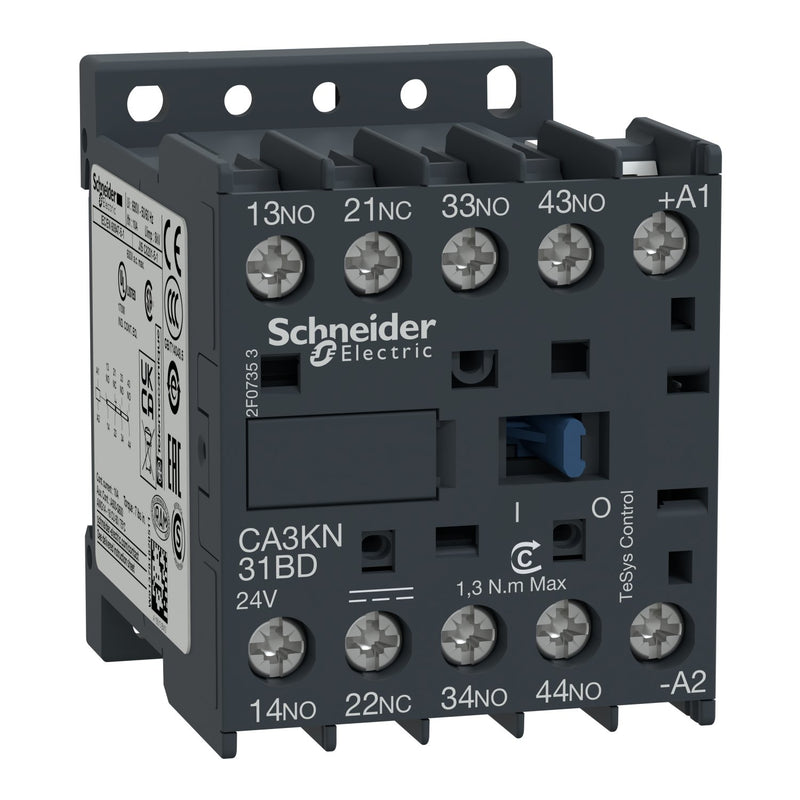 Schneider Electric - Hilfsschütz, Relais Hilfsschütz CA3KN31-BD 3S 1Ö 24VDC