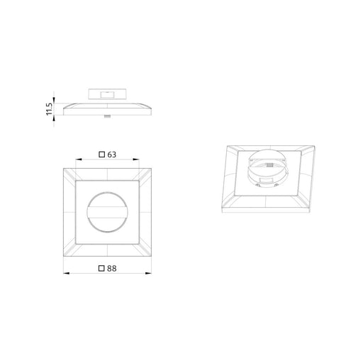 BEG Brück Electronic - Zubehör/Ersatzteile für Bewegungsmelder Rahmen 94342 reinweiß glänz
