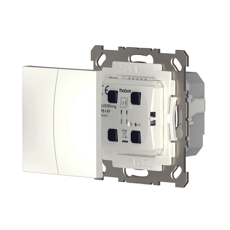 Theben - Bussystem-Binäreingang 2/4-fach Funk-Taster LUXORliving PB 4 RF mit Temperatursensor