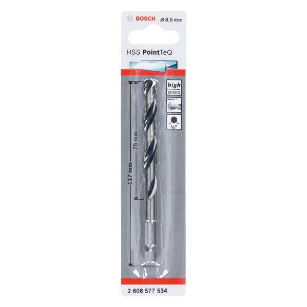 Bosch - Bohrer HSS PointTeQ 2608577534 Sechskantbohrer 8,5