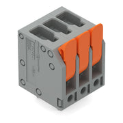 WAGO - Leiterplattenklemme Hebel 2604-3111 4mm²,grau − 30 Stück