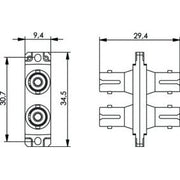 Telegärtner - LWL-Kupplung T-ST-Duplex Kuppl.MM 100007078 Flanschmontage