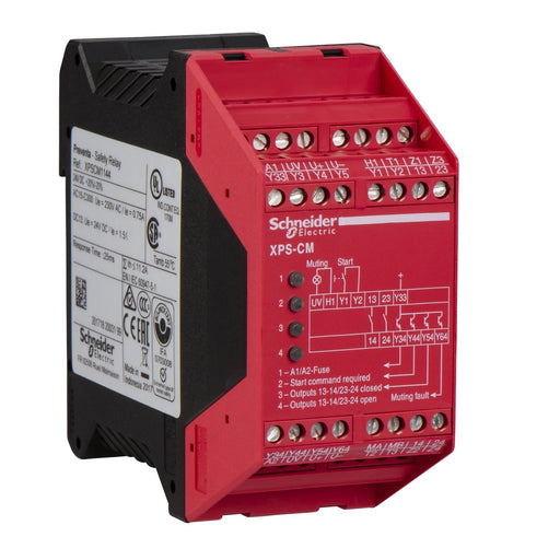 Schneider Electric - Gerät zur Überwachung von sicherheitsgerichteten Stromkreisen Lichtschranken-Modul XPSCM1144P Kat.2 24VDC