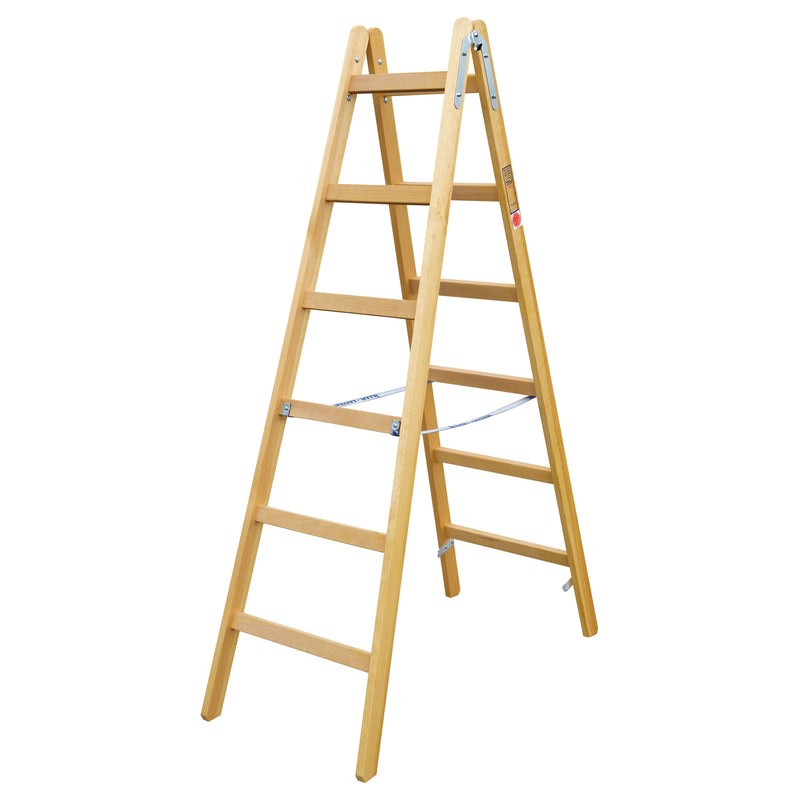 ILLER-LEITER - Sprossenleiter Sprossenstehleiter Holz 1109 Classic Ind. 2x9 Sp