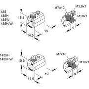 HKL - Scheibennippel für Leuchten Klemmhülse ws 435H/W M10x1 − 100 Stück