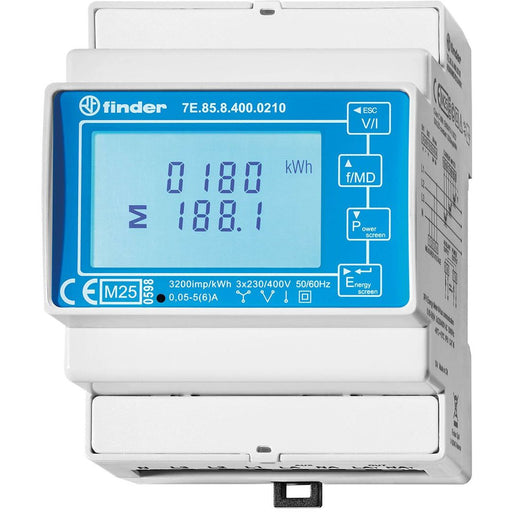 Finder - Zubehör/Ersatzteile für Niederspannungs-Schalttechnik Wandlerzähler 7E.85.8.400.0210 S0, MID, 1 Tarif