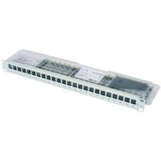 Telegärtner - Patchpanel Kupfer 19Z-Modulträger 1HE grau 100007013 inkl. 24xAMJ-S Cat6A