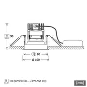 LTS Licht&Leuchten - Downlight/Strahler/Flutlicht LED-Downlight ILVY-FIX100 #658251 927, ws