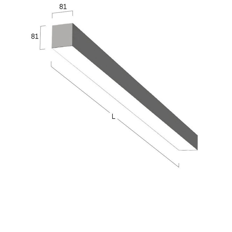 Lightnet - Decken-/Wandleuchte LED-Anbauleuchte LA5OEL-830H-L1475 3000K, silber