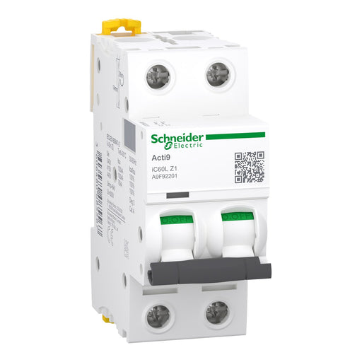 Schneider Electric - Leitungsschutzschalter LS-Schalter A9F92201 2P 1A Z IC60L − 6 Stück