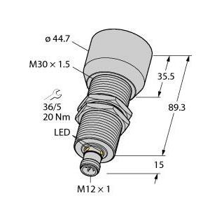 Turck - Ultraschall Taster Ultraschallsensor RU600UM30ELI8X2H1151 − 1 Stück
