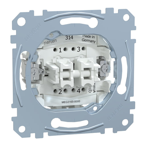 Merten - Taster Doppeltaster-Einsatz 2S MEG3165-0000 Orient.Licht 10A