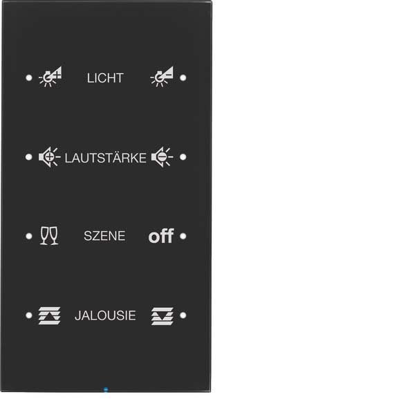 Berker - Bussystem-Tastsensor Touch-Sensor 4fach 75144155 Glas schwarz