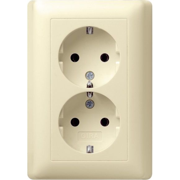 Gira - Steckdose Schuko-Doppelst.ds. cws-gl 078001