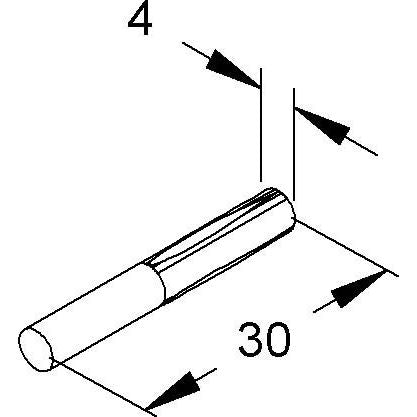 Niedax - Splint/Sicherungsstift Kupplungsstift GKGS 4 − 100 Stück