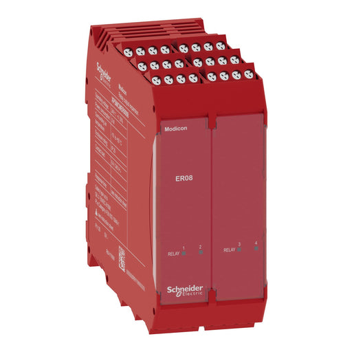 Schneider Electric - Gerät zur Überwachung von sicherheitsgerichteten Stromkreisen XPSMCM Relaismodul XPSMCMER0008 indirekt 4 Relais Sk