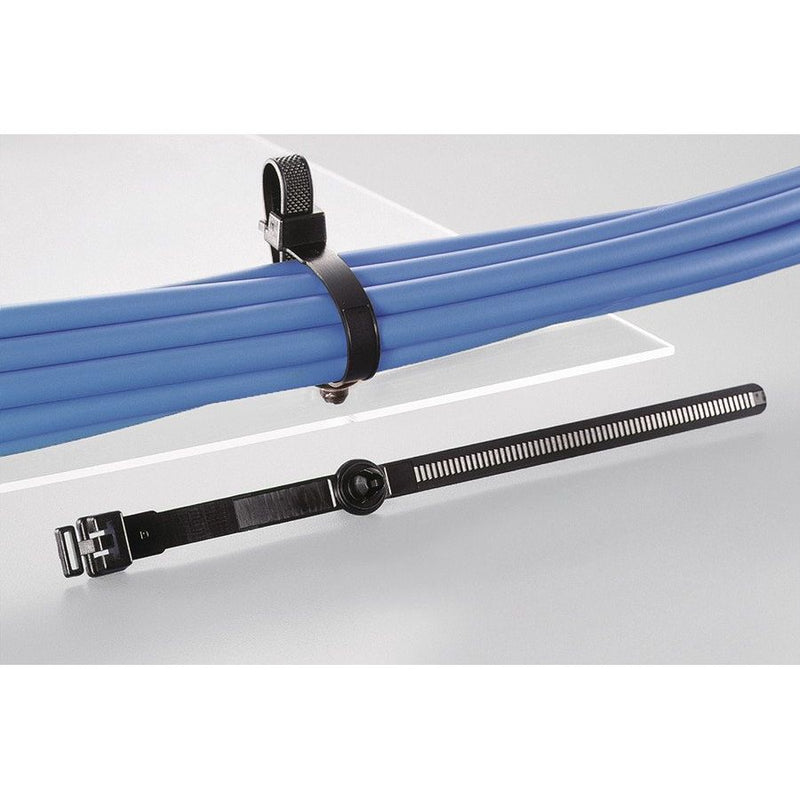 HellermannTyton - Kabelbinder Befestigungsbinder RI 80-PA12-BK 80x7,0 − 100 Stück