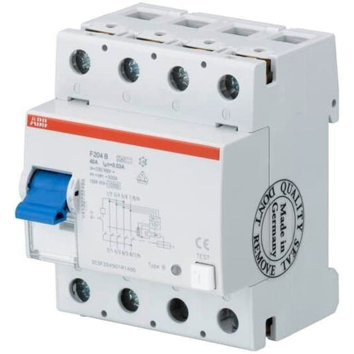 ABB Stotz S&J - Fehlerstrom-Schutzschalter FI-Schutzschalter F204B-100/0,03L 4P,TypB,100A,30mA
