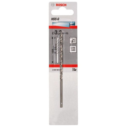 Bosch - Bohrer Metallbohrer HSS-G, DIN 2608595677 340 3,2 x 69 x 106