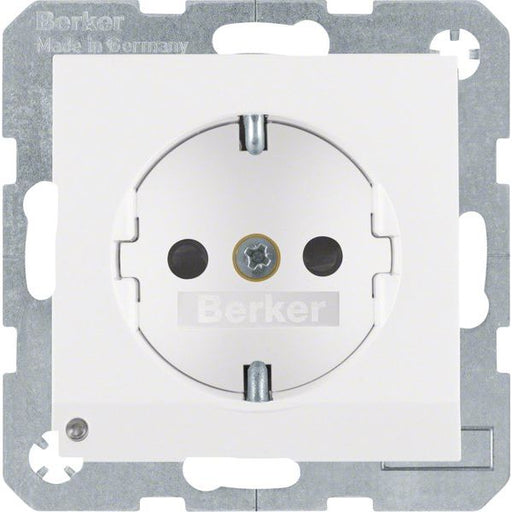 Berker - Steckdose SCHUKO-Steckdose pws/matt 41091909 LED-Orientierungsl