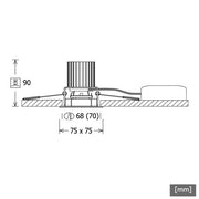 LTS Licht&Leuchten - Downlight/Strahler/Flutlicht LED-Einbaudownlight FLIQ 100.1040.01 ws 11W 4000K ET90