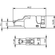 Telegärtner - Modularer Steckverbinder RJ45-Steckverbinder 100023054 UFP8 T568 B Cat.6A − 10 Stück