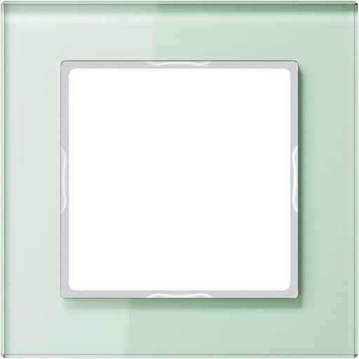 Jung - Abdeckrahmen Glasrahmen 1-fach mt/ws AC 581 GL WMT waage/senkrecht