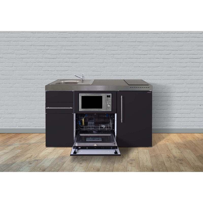 Stengel - Mini-Küche Miniküche Premiumline MPGSMSM150GSMWIKFliB Schwarz matt