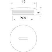 OBO Bettermann - Verschlussschraube Verschlußschraube 108 PG 9 Iso,lgr − 100 Stück