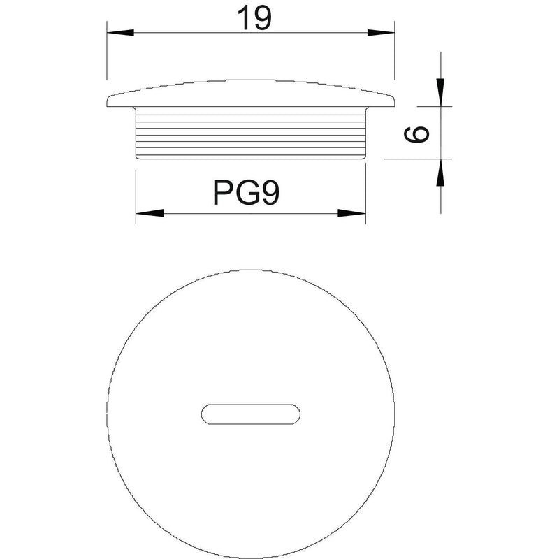 OBO Bettermann - Verschlussschraube Verschlußschraube 108 PG 9 Iso,lgr − 100 Stück