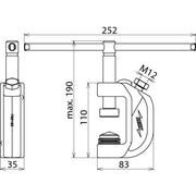 DEHN - Anschlusselement für EuK-Vorrichtung Erdungsfräsklemme EFK FL40 SKN f.Flachprof.bis 40mm