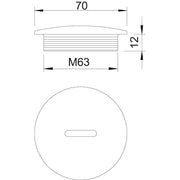 OBO Bettermann - Verschlussschraube Verschlußschraube 108 M63 PS Iso,lgr