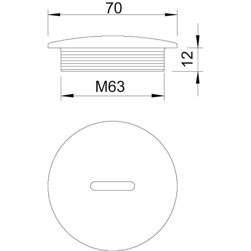 OBO Bettermann - Verschlussschraube Verschlußschraube 108 M63 PS Iso,lgr